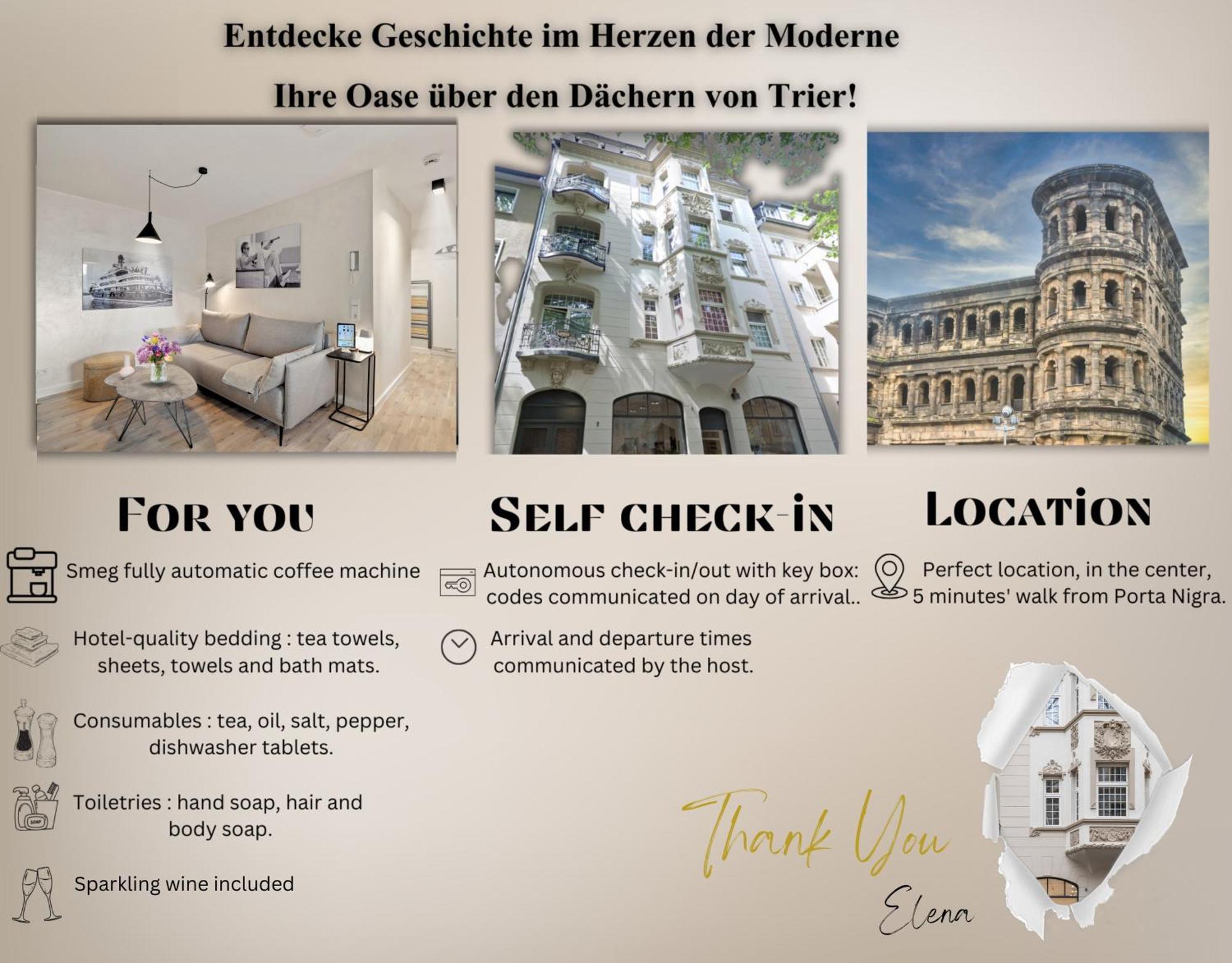 Modern Elegance In Historical City Center Trier Eksteriør bilde